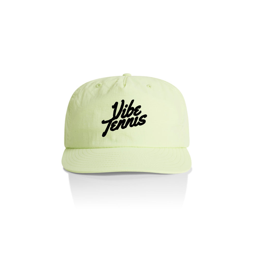 Vibe Tennis Script Logo Cap - Lime
