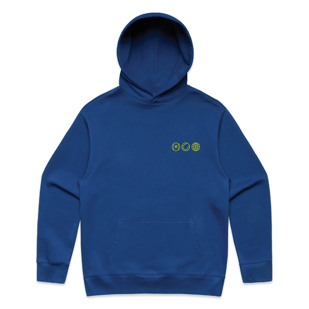 Vibe Tennis 3 Ball Logo Hoodie - Royal Blue